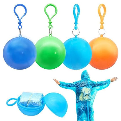 Raincoat in ball keychain