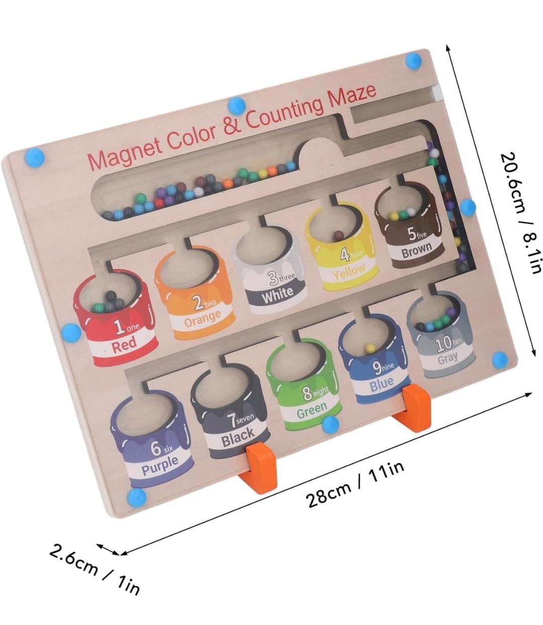 Magnet colour and counting maze