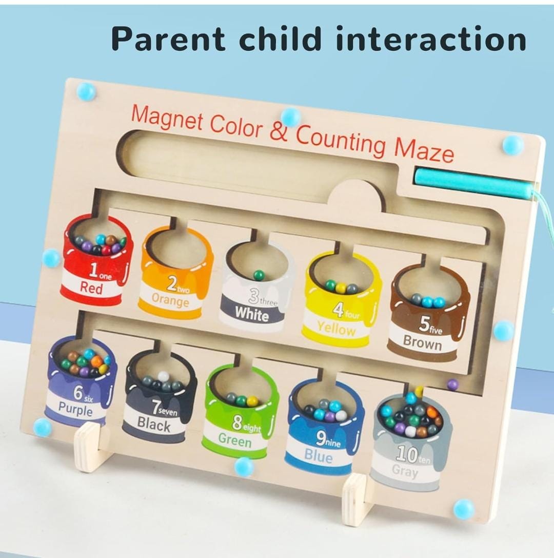 Magnet colour and counting maze