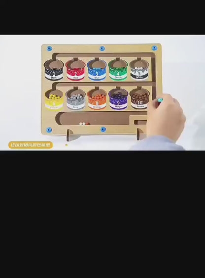 Magnet colour and counting maze